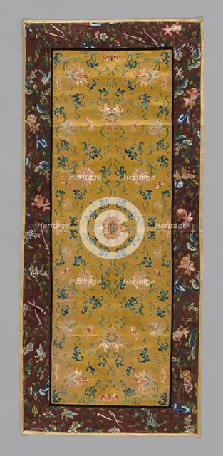 Panel (Furnishing Fabric), China, Qing dynasty (1644-1911), 1800/50. Creator: Unknown.