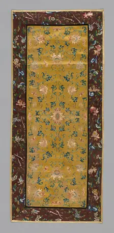 Panel (Furnishing Fabric), China, Qing dynasty (1644-1911), 1800/50. Creator: Unknown