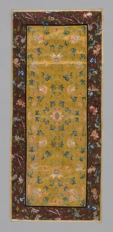 Panel (Furnishing Fabric), China, Qing dynasty (1644-1911), 1800/50. Creator: Unknown