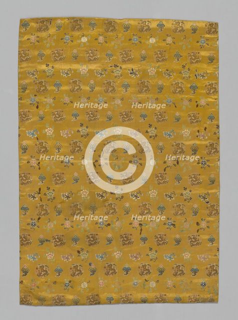 Panel (Furnishing Fabric), China, Qing dynasty(1644-1911), 1800/50. Creator: Unknown.