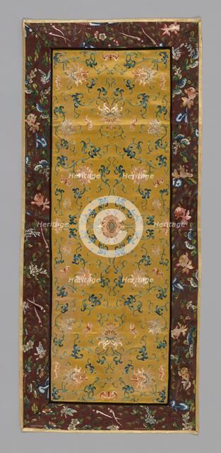 Panel (Furnishing Fabric), China, Qing dynasty (1644-1911), 1800/50. Creator: Unknown.
