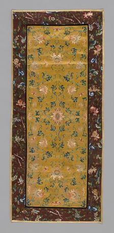 Panel (Furnishing Fabric), China, Qing dynasty (1644-1911), 1800/50. Creator: Unknown