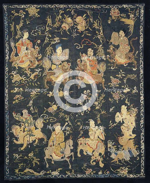 Panel (Furnishing Fabric), China, Qing dynasty (1644-1911), 1820/30. Creator: Unknown.