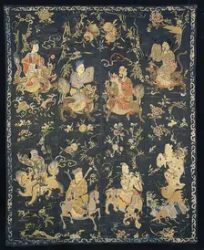 Panel (Furnishing Fabric), China, Qing dynasty (1644-1911), 1820/30. Creator: Unknown