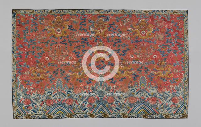 Panel (Furnishing Fabric), China, Qing Dynasty, (1644-1911), 1840/70. Creator: Unknown.
