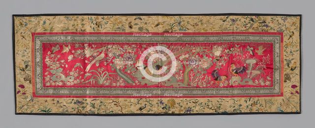 Panel (Furnishing Fabric), China, Qing dynasty (1644-1911), 1875/1900. Creator: Unknown.
