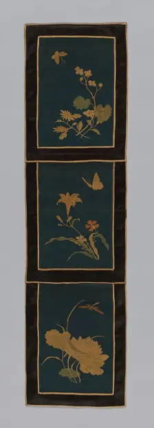 Panel (Furnishing Fabric), China, Qing dynasty (1644-1911), 1875/1900. Creator: Unknown