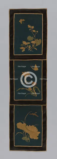Panel (Furnishing Fabric), China, Qing dynasty (1644-1911), 1875/1900. Creator: Unknown.