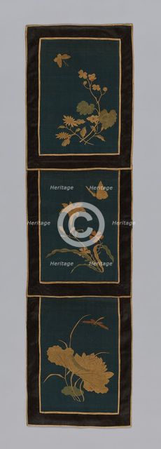 Panel (Furnishing Fabric), China, Qing dynasty (1644-1911), 1875/1900. Creator: Unknown.
