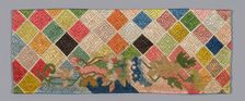 Panel (Furnishing Fabric), China, Qing dynasty (1644-1911), 1875/1900. Creator: Unknown