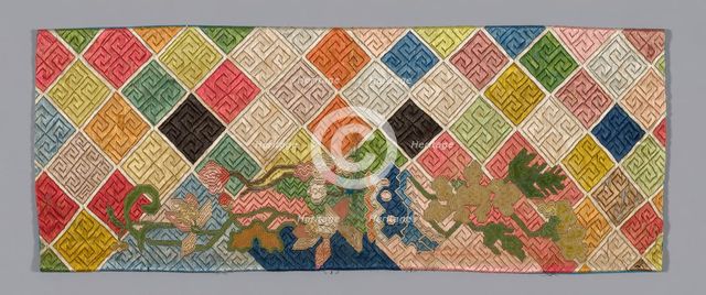 Panel (Furnishing Fabric), China, Qing dynasty (1644-1911), 1875/1900. Creator: Unknown.