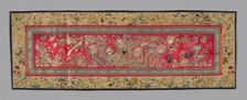 Panel (Furnishing Fabric), China, Qing dynasty (1644-1911), 1875/1900. Creator: Unknown