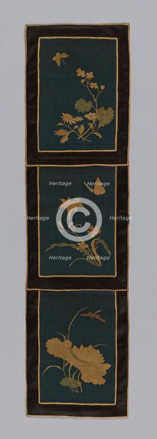 Panel (Furnishing Fabric), China, Qing dynasty (1644-1911), 1875/1900. Creator: Unknown.