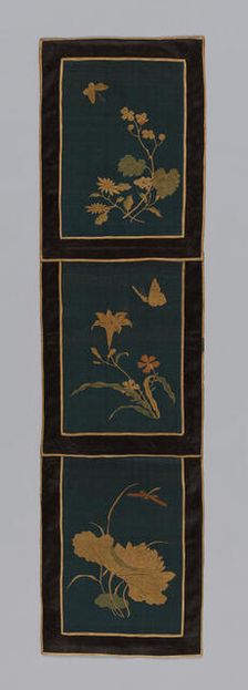 Panel (Furnishing Fabric), China, Qing dynasty (1644-1911), 1875/1900. Creator: Unknown