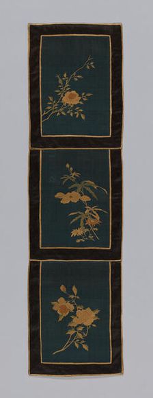 Panel (Furnishing Fabric), China, Qing dynasty (1644-1911), 1875/1900. Creator: Unknown