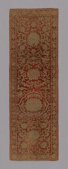 Panel (Furnishing Fabric), China, Qing dynasty (1644-1911), 1875/1900. Creator: Unknown