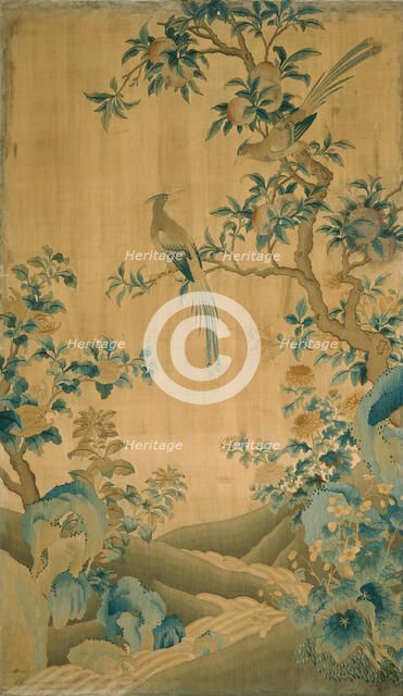 Panel (Furnishing Fabric), China, Qing dynasty(1644-1911), 1750/1800. Creator: Unknown.