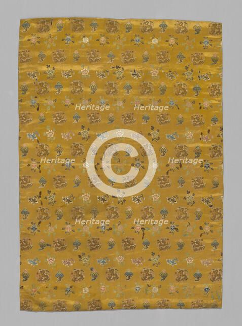 Panel (Furnishing Fabric), China, Qing dynasty(1644-1911), 1800/50. Creator: Unknown.