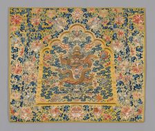 Panel (Furnishing Fabric), China, Qing dynasty(1644-1911), 1860/80. Creator: Unknown