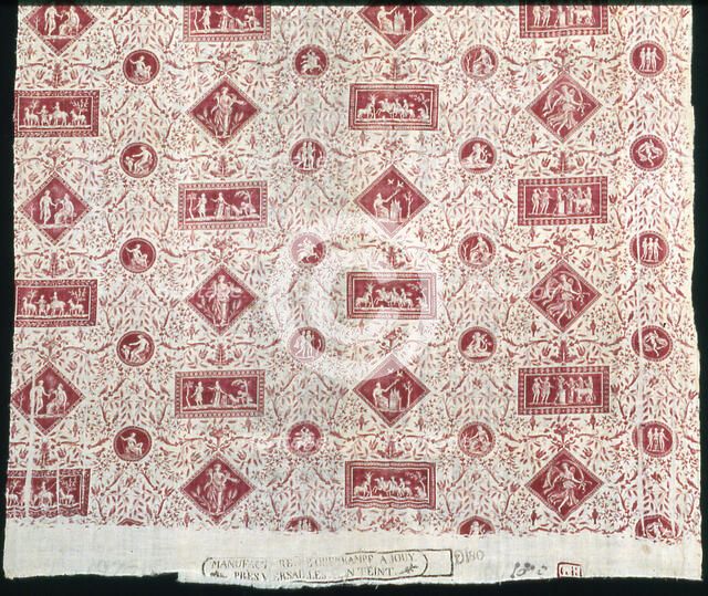 Panel (Furnishing Fabric), France, 1795/99. Creator: Oberkampf Manufactory.