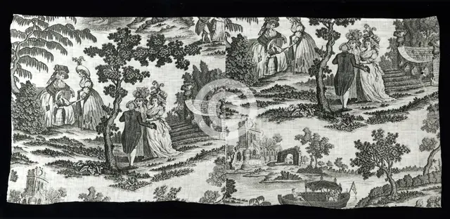 Panel (Furnishing Fabric), Manchester, c. 1780. Creator: D. Richards.