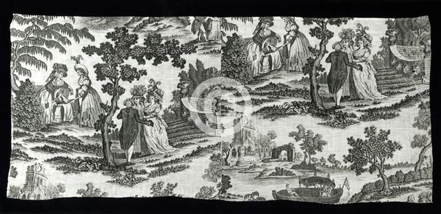 Panel (Furnishing Fabric), Manchester, c. 1780. Creator: D. Richards.