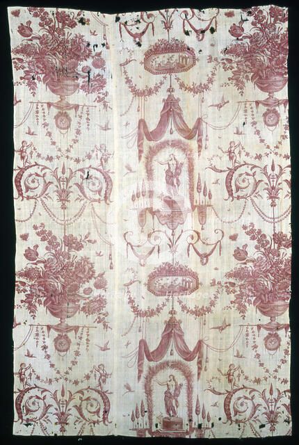 Panel (Furnishing Fabric), Nantes, 1785/90. Creator: Unknown.