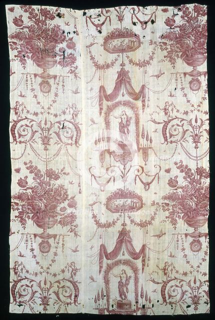 Panel (Furnishing Fabric), Nantes, 1785/90. Creator: Unknown.