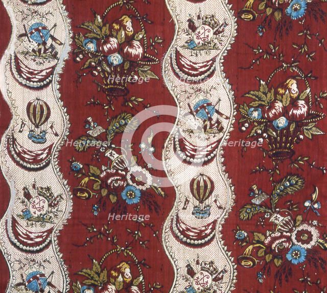 Panel (Furnishing Fabric), Nantes, c. 1785. Creator: Unknown.