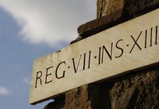 Panel information, Pompeii, Italy, 2009. Creator: LTL