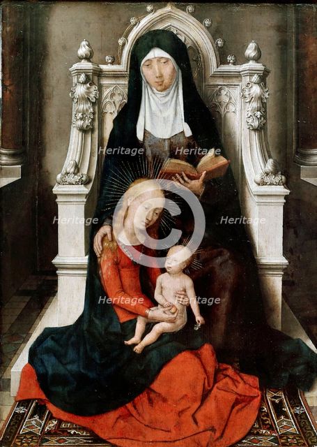 Panel of a diptych: The Virgin and Child with Saint Anne, c.1480. Creator: Memling, Hans (1433/40-1494).
