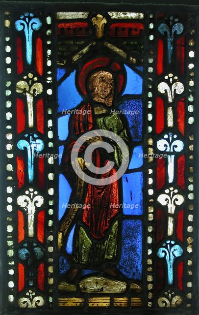 Panel of a Prophet from a Jesse Tree Window, French, ca. 1245. Creator: Unknown.