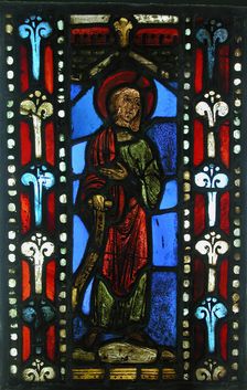 Panel of a Prophet from a Jesse Tree Window, French, ca. 1245. Creator: Unknown