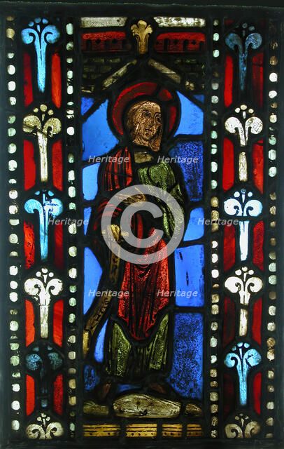 Panel of a Prophet from a Jesse Tree Window, French, ca. 1245. Creator: Unknown.