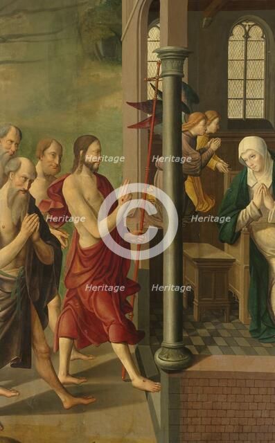 Panel of an Altarpiece with Dispute with the Doctors, on verso is Appearance of Christ to his Mother Creator: Master of Alkmaar.