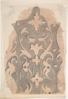 Panel of Floral and Foliate Ornament, second half 19th century. Creator: Anon