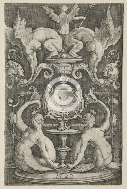 Panel of Ornament, 1528. Creator: Lucas van Leyden (Dutch, 1494-1533).