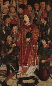 Panel of the Archbishop. The Adoration of Saint Vincent, c 1450. Creator: Gonçalves, Nuno (active 1445-1480)