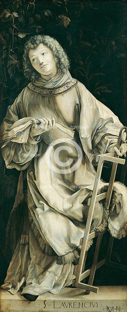 Panel of the Heller Altar depicting St. Laurence. Artist: Grünewald, Matthias (ca 1470-1528)
