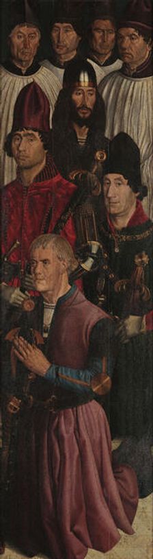 Panel of the Knights. The Adoration of Saint Vincent, c 1450. Creator: Gonçalves, Nuno (active 1445-1480)