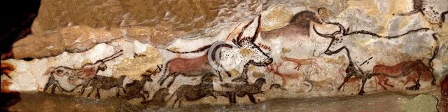 Panel of the Unicorn (Panel of the Black Bear) at Lascaux. Artist: Art of the Upper Paleolithic 