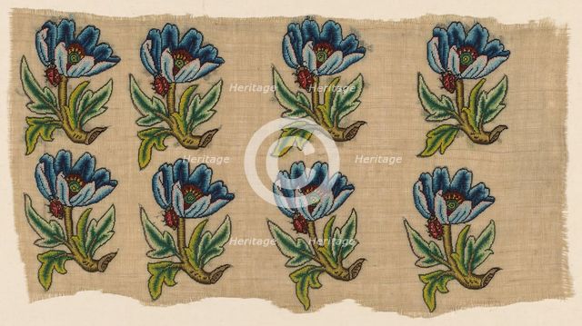 Panel of Uncut "Slip" Designs, England, 1625/75. Creator: Unknown.