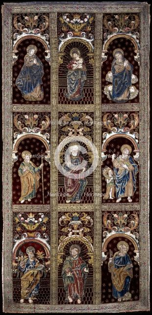 Panel (Made of Reassembled Fragments from Orphrey Bands), Spain, 17th century. Creator: Unknown.