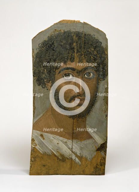 Panel Portrait of a Bearded Man, c170-180 CE. Creator: Unknown.