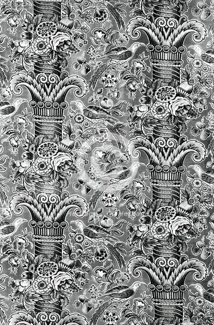 Panel (Pillar Design), England, 18th century. Creator: Unknown.