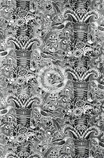 Panel (Pillar Design), England, 18th century. Creator: Unknown.