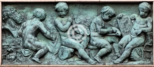 Panel representing Painting Sculpture & Architecture, c1905. Creator: George Anderson Lawson.