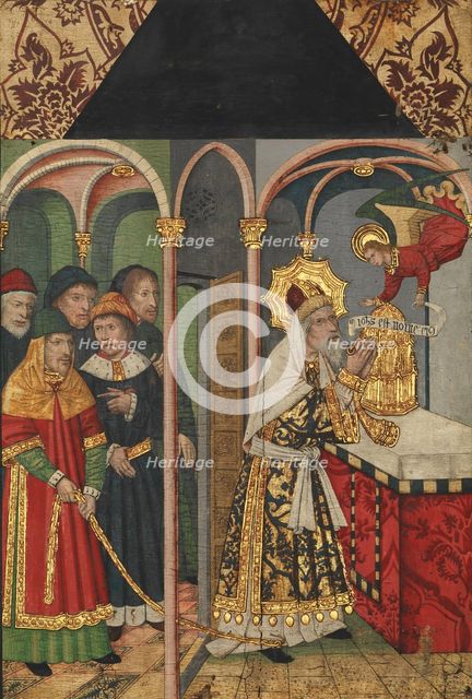 Panel with the Angel Appearing to Zacharias..., 1464-1507. Creator: Domingo Ram.