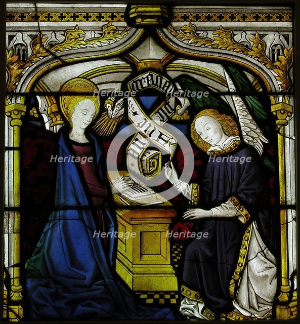 Panel with The Annunciation, French, ca. 1440. Creator: Unknown.