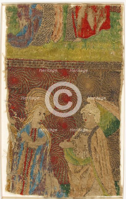 Panel with the Virgin and Gabriel Annunciate, German, 15th century. Creator: Unknown.